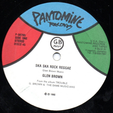 (12") GLEN BROWN - SKA SKA ROCK REGGAE / HAPPIER FOR OUR PURPOSE WELL BEING