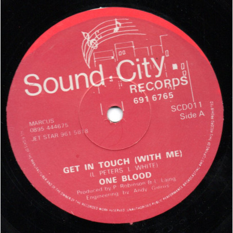 (12") ONE BLOOD - GET IN TOUCH WITH ME / NO TEARS WOMAN