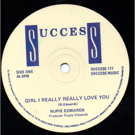 (12") RUPIE EDWARDS - GIRL I REALLY REALLY LOVE YOU / BABY IT'S YOU