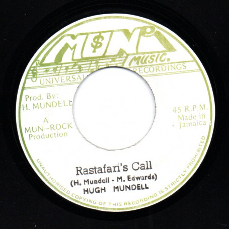 (7") HUGH MUNDELL - RASTAFARI'S CALL / RASTAFARI'S VERSION