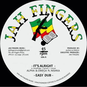 (12") ALPHA & OMEGA Feat NISHKA - IT'S ALRIGHT / EASY DUB / DUB MIX 2 / DUB MIX 3