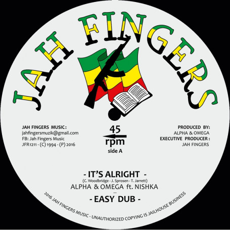 (12") ALPHA & OMEGA Feat NISHKA - IT'S ALRIGHT / EASY DUB / DUB MIX 2 / DUB MIX 3