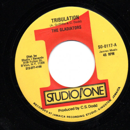 (7") THE GLADIATORS - TRIBULATION / THE GLADIATORS & SOUND DIMENSION - TRIBULATION VERSION