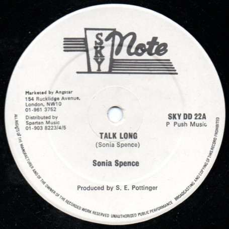 (12") SONIA SPENCE - TALK LONG / TALK LOVE