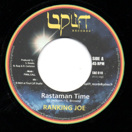 (7") RANKING JOE - RASTAMAN TIME / FINAL CALL - DUB VERSION