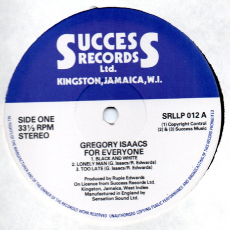 (LP) GREGORY ISAACS - FOR EVERYONE