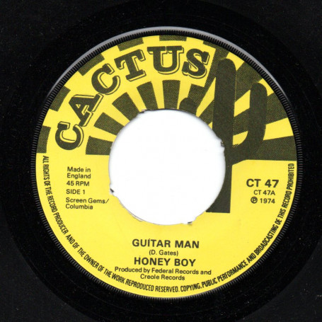 (7") HONEY BOY - GUITAR MAN / THE ALL STARS - GUITAR MAN VERSION