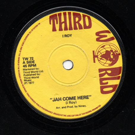 (7") I ROY - JAH COME HERE / VERSION
