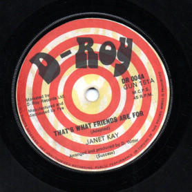 (7") JANET KAY - THAT'S WHAT FRIENDS ARE FOR / FRIENDLY DUB