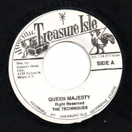 (7") THE TECHNIQUES - QUEEN MAJESTY / TOMMY McCOOK & THE SUPERSONICS - MABROOK WAILING