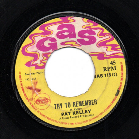 (7") PAT KELLEY - HOW LONG WILL IT TAKE / TRY TO REMEMBER
