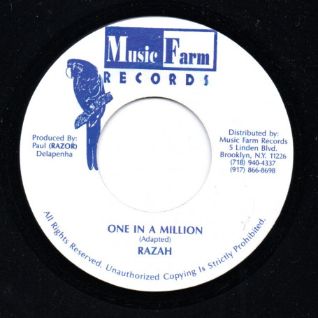 (7") RAZAH - ONE IN A MILLION / SLY & ROBBIE & THE TAXI GANG - VERSION