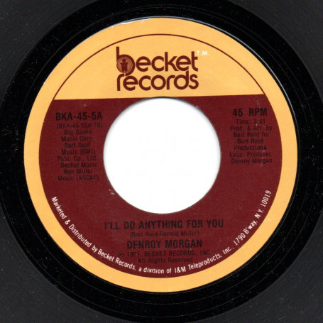 (7") DENROY MORGAN - I'LL DO ANYTHING FOR YOU / VERSION