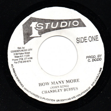 (7") CHANDLEY DUFFUS - HOW MANY MORE / CHANDLEY DUFFUS & THE MORGANEERS - MANY MORE VERSION