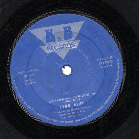 (7") LYNN ALICE - YOU KEEP ME HANGING ON / VERSION