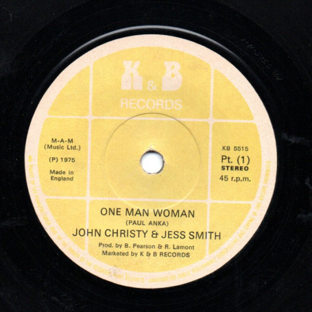 (7") JOHN CHRISTY & JESS SMITH - ONE MAN WOMAN / PART 2