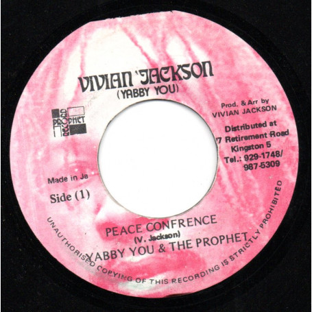 (7") YABBY YOU & THE PROPHETS - PEACE CONFRENCE / VERSION