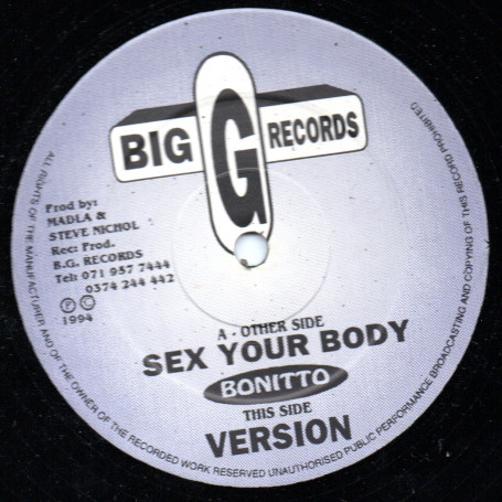 (12") BONITTO  - SEX YOUR BODY / VERSION