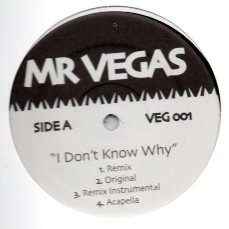 (12") MR VEGAS - I DON'T KNOW WHY / LUNEY TUNES REGGAETON MIXES