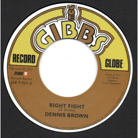 (7") DENNIS BROWN - RIGHT FIGHT / WE THE PEOPLE BAND - VERSION