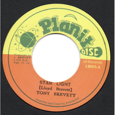 (7") TONY BREVETT - STAR LIGHT / TONY BREVETT & THE ISRALITES - VERSION