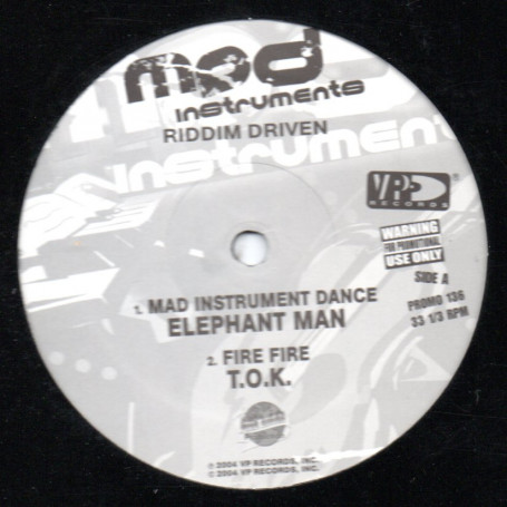 (12") ELEPHANT MAN - MAD INSTRUMENT DANCE / T.O.K - FIRE FIRE / CAPLETON - FIRE TIME / ASSASSIN - WE HAVE GAL LONG TIME