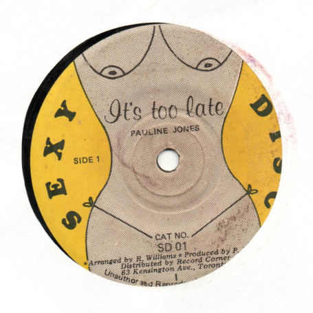 (7") PAULINE JONES - IT'S TOO LATE / VERSION 2