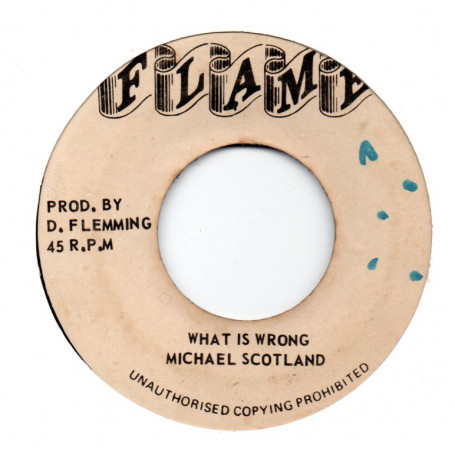 (7") MICHAEL SCOTLAND - WHAT IS WRONG / VERSION