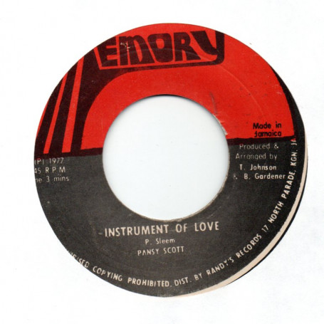 (7") PANSY SCOTT - INSTRUMENT OF LOVE / INSTRUMENTAL