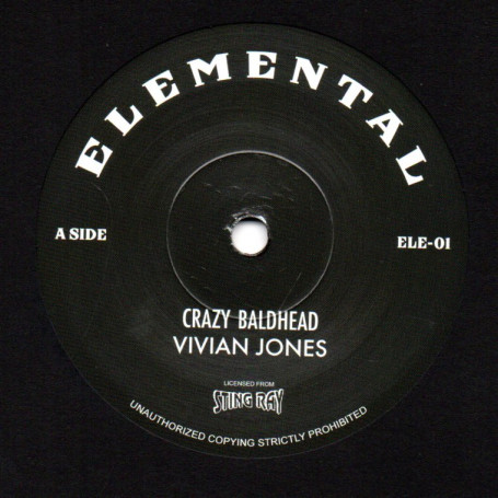 (7") VIVIAN JONES - CRAZY BALDHEAD / STINGRAY ALL STARS - CRAZY DUB