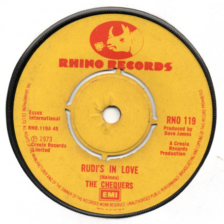 (7") THE CHEQUERS - RUDI'S IN LOVE / ASK FOR REGGAE