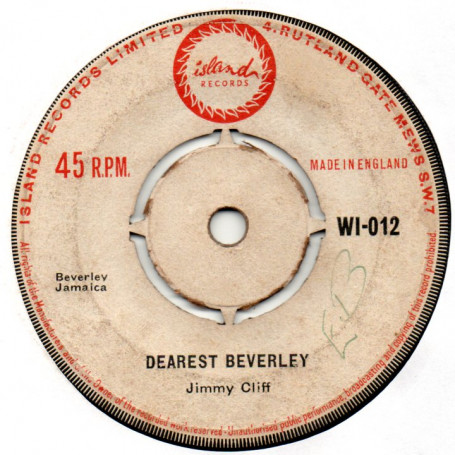 (7") JIMMY CLIFF - DEAREST BEVERLEY / HURRICANE HATTY
