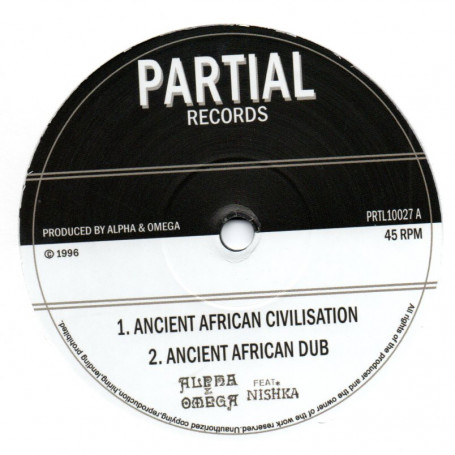 (10") ALPHA & OMEGA Feat NISHKA - ANCIENT AFRICAN CIVILISATION / ANCIENT AFRICAN DUB / ANCIENT DUB / CIVILIZED DUB