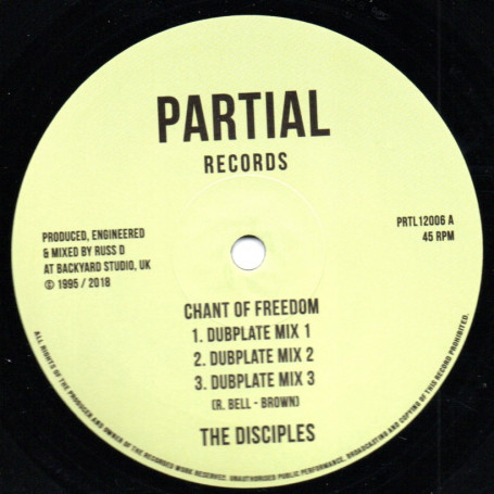 (12") THE DISCIPLES - CHANT OF FREEDOM / DUBPLATE MIX