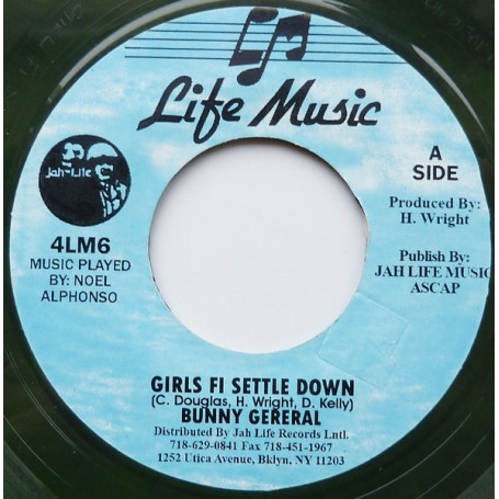 (7") BUNNY GENERAL - GIRLS FI SETTLE DOWN / TERRIBLE CAT - MANY MANY