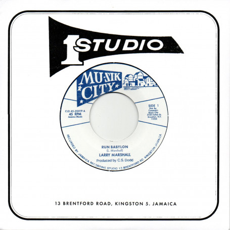 (7") LARRY MARSHALL - RUN BABYLON / RUN VERSION