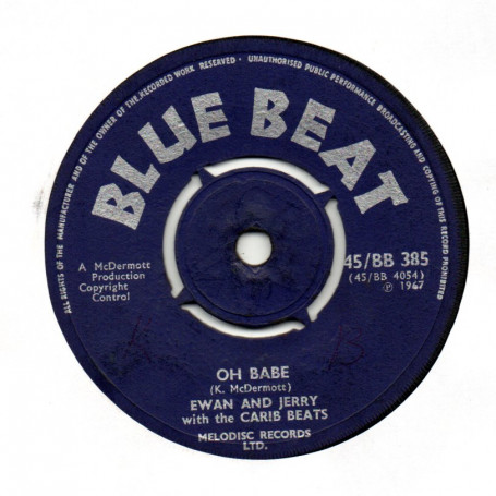 (7") EWAN & JERRY With THE CARIB BEATS - OH BABE / DANCE WITH ME