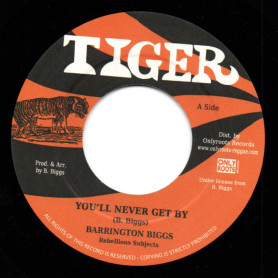 (7") BARRINGTON BIGGS & THE REBELLIOUS SUBJECTS - YOU'LL NEVER GET BY / VERSION