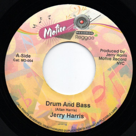 (7") JERRY HARRIS - DRUM AND BASS / DRUM AND BASS DUB