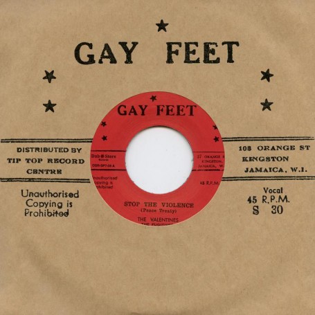 (7") THE VALENTINES, THE FUGITIVES ‎– STOP THE VIOLENCE / STOP THE VIOLENCE (PEACE TREATY)