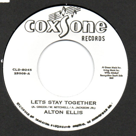 (7") ALTON ELLIS - LET'S STAY TOGETHER / SOUND DIMENSION - LET'S STAY VERSION