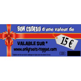 BON CADEAU DE 15 €
