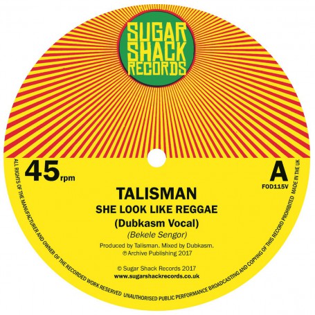 (7") TALISMAN - SHE LOOK LIKE REGGAE (Dubkasm Vocal & Dub)