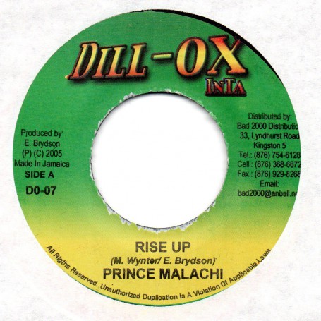 (7") PRINCE MALACHI - RISE UP / MIX BLESSINGS BAND - LOLO BELL RIDDIM