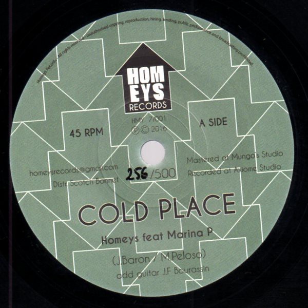 (7") HOMEYS FEAT MARINA P - COLD PLACE / SUBURBIA